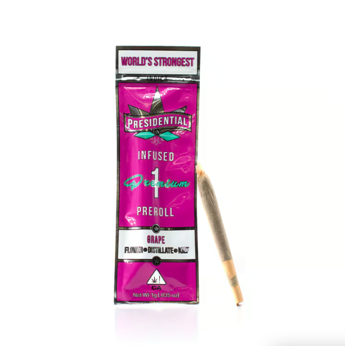 Presidential RX: GRAPE - MOON ROCK INFUSED PRE-ROLL - 1G - INDICA - PRESIDENTIAL